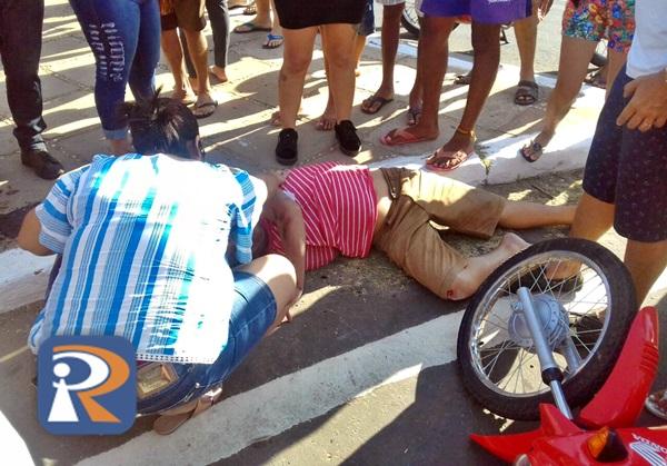 Acidente deixa motociclista ferido em Piripiri (Crédito: Reprodução)