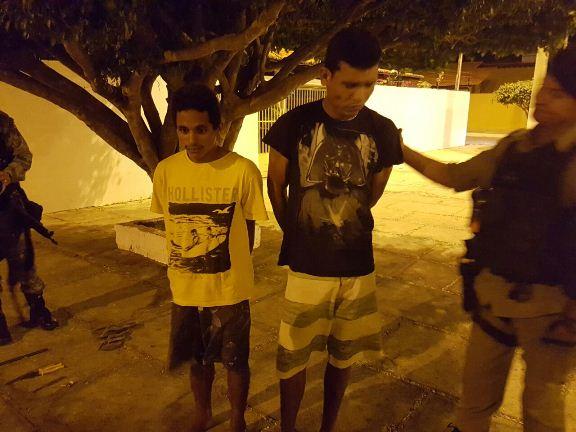 Dupla é presa após arrombar Igreja em Parnaíba (Crédito: PM)