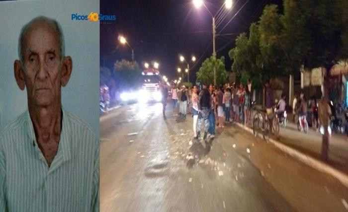 Idoso foi atropelado ao atravessar rodovia (Crédito: Reprodução)