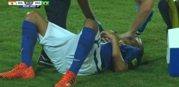 Apesar do susto, o jogador passa bem (Crédito: Reprodução)