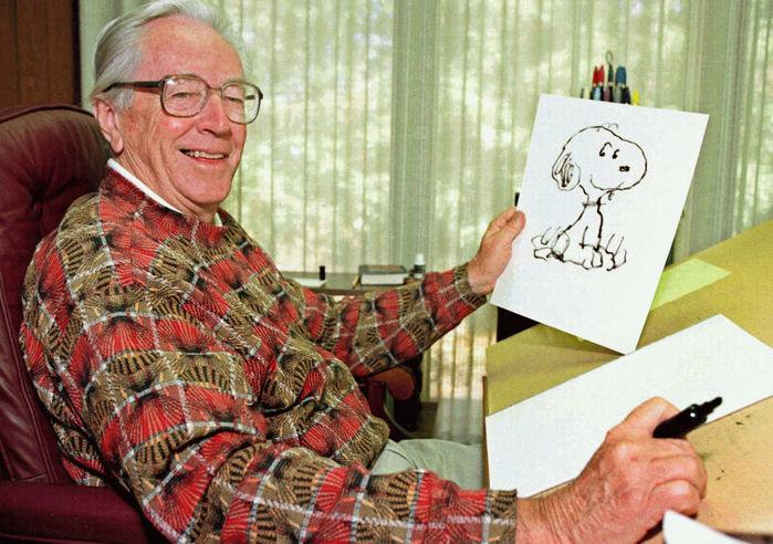Charles Schulz em 2000 (Crédito: AP)