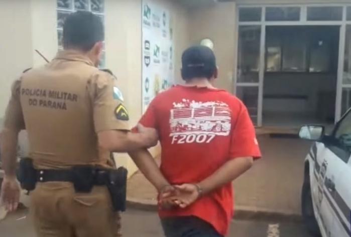 Homem foi preso em flagrante (Crédito: Umuarama News)