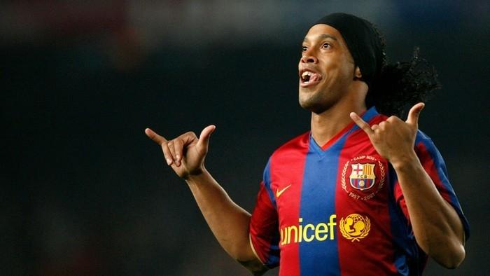 Ronaldinho Gacho nos tempos de Barcelona (Crdito: Getty)