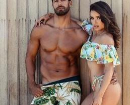 Aryane Steinkopf e Beto Malfacini exibem tanquinhos em rede social