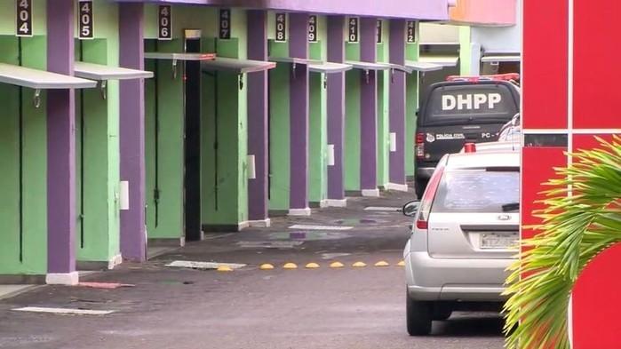 Motel onde a criança morreu, na Serra (Crédito: Reprodução/TV Gazeta)