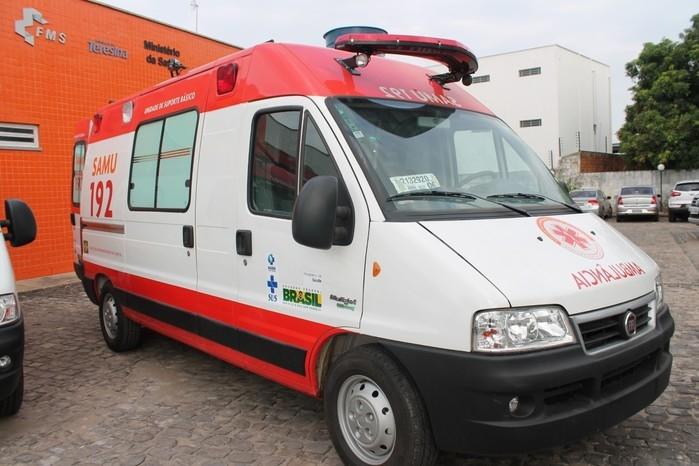 Ambulância do SAMU de Teresina (Crédito: Ascom)