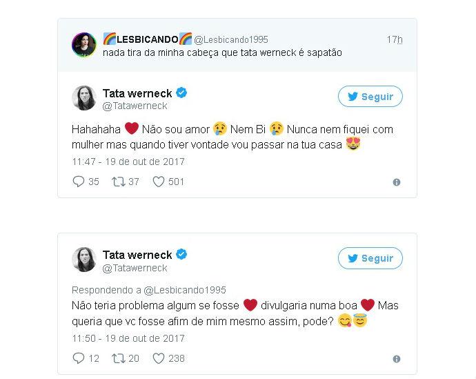 Tatá Werneck é chamada de 'sapatão' (Crédito: Reprodução)
