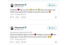 Tatá Werneck é chamada de 'sapatão' e deixa seguidora sem graça