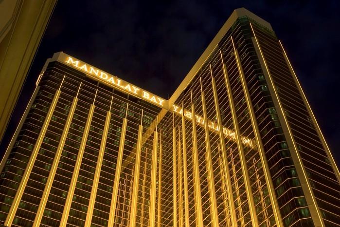 Hotel onde atirador efetuou os disparos (Crédito: David Becker/Getty Images/AFP)