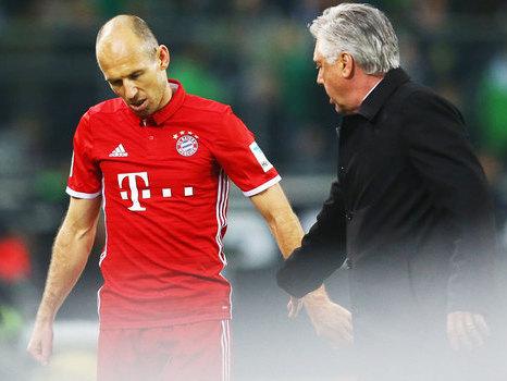 Robben diz que o treinador do seu filho é melhor que Ancelotti