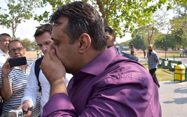 Luciano Marcatti Calembo, pai de João Pedro, morto em escola em Goiânia (Crédito: Murillo Velasco/ G1)