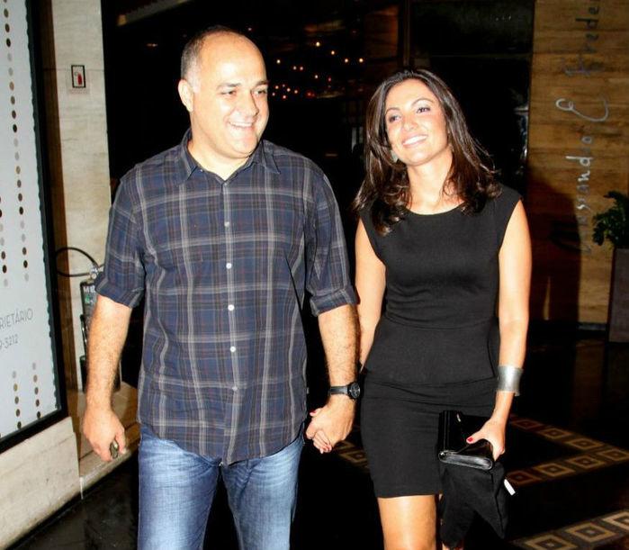 Patrícia Poeta ao lado do ex-marido (Crédito: Agência News)