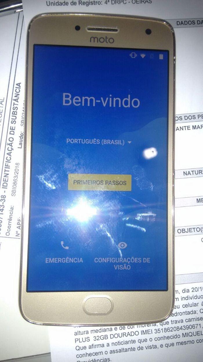 Aparelho celular que foi roubado pela empresária