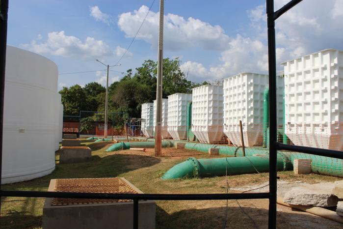 Estação de Tratamento está sendo construída (Crédito: Reprodução/Ascom)