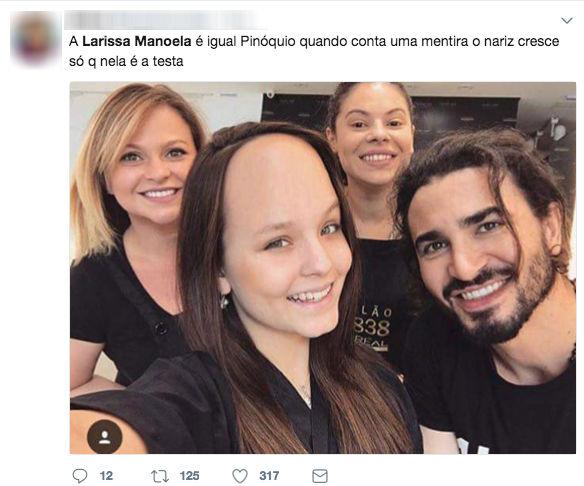 Larissa Manoela vira piada após UNESCO desmentir atriz (Crédito: Reprodução/twitter)