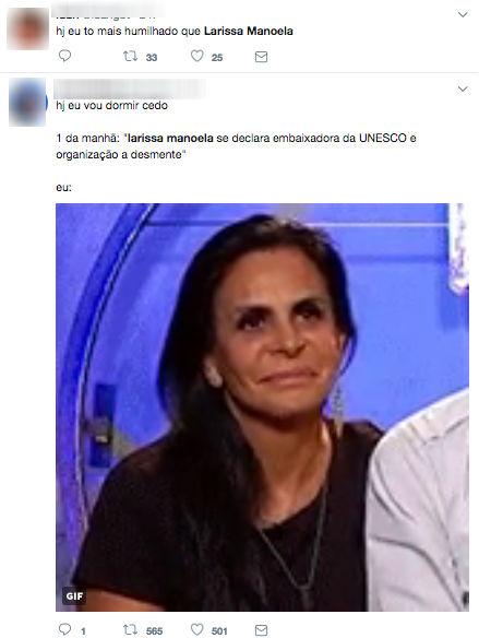 Larissa Manoela vira piada após UNESCO desmentir atriz (Crédito: Reprodução/twitter)