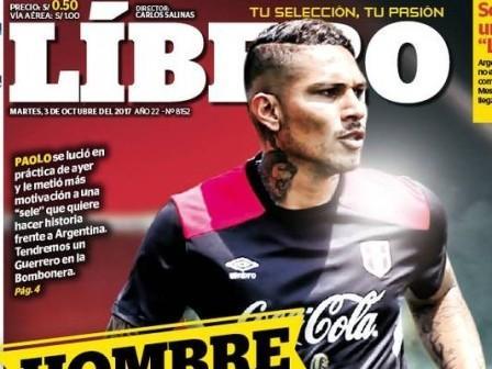 Jornal aposta tudo em Guerrero para vencer Argentina: "Homem gol"