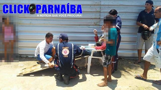 Acidente entre duas motocicletas (Crédito: Reprodução)