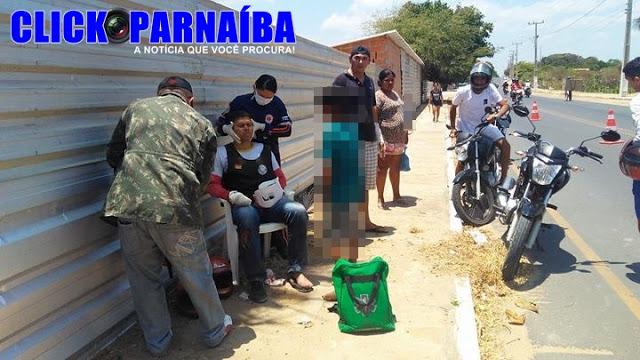 Acidente entre duas motocicletas (Crédito: Reprodução)