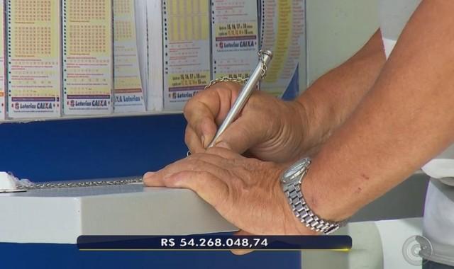 Prêmio de R$ 54,2 milhões sai para uma única aposta (Crédito: TV TEM-GLOBO)