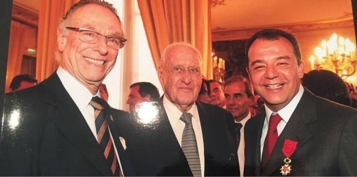Nuzman, João Havelange e Sérgio Cabral juntos em Paris, em 2009 (Crédito: Reprodução)