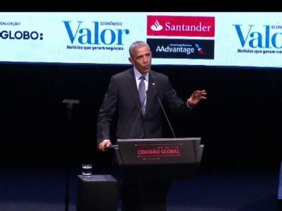 Obama participa de palestra em SP e critica xenofobia e populismo