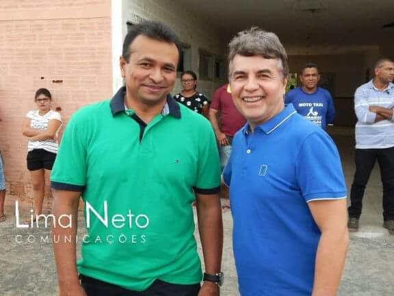 Secretario de segurança do Estado, Fábio Abreu e prefeito João Luiz (Crédito: Lima Neto)