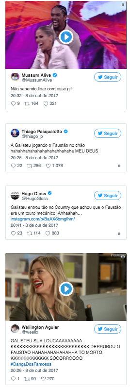 Adriane Galisteu derruba Faustão e cena viraliza na internet
