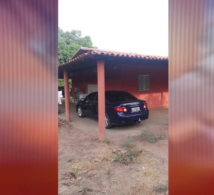Local onde carro estava escondido (Crédito: Reprodução/Bom Dia Meio Norte)
