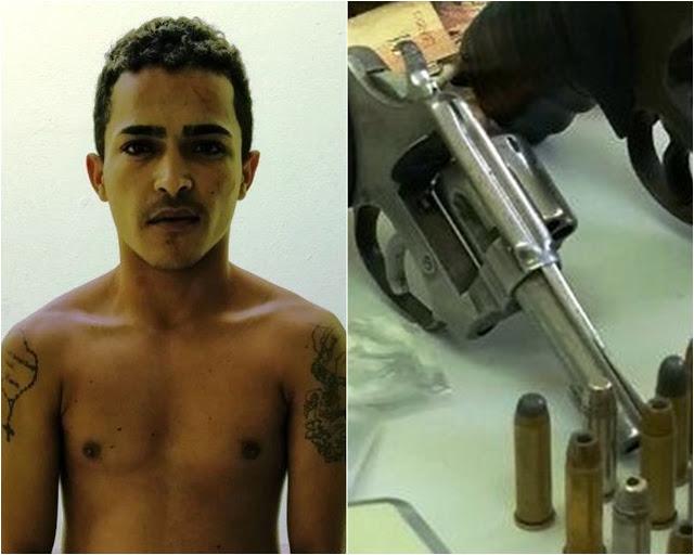 Jovem suspeito de tráfico é preso durante operação policial