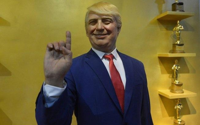 Trump de Cera está em um museu na China (Crédito: Twitter)