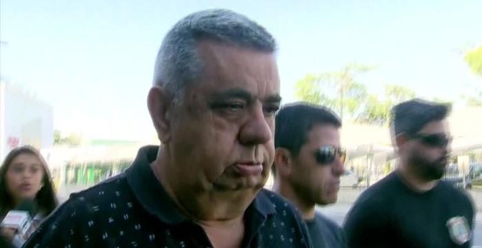 Jorge Picciani chega no aeroporto Santos Dumont (Crédito: Reprodução/TV Globo)