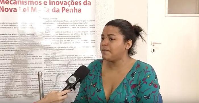Vítima diz ter sido espancada pelo ex-namorado (Crédito: Reprodução)