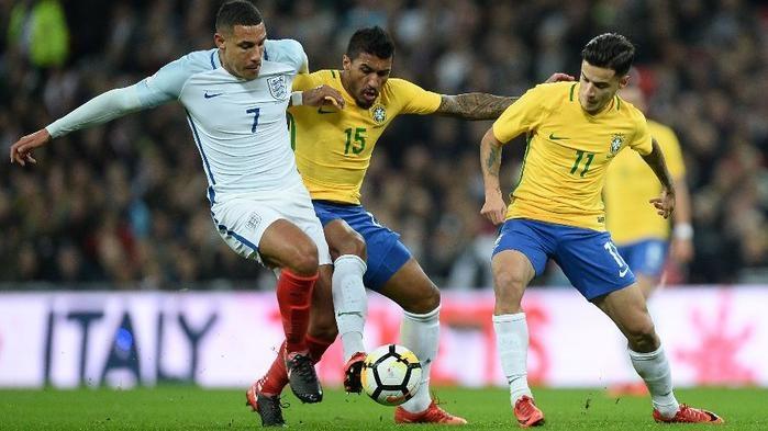 Brasil e Inglaterra ficaram no 0 a 0 (Crédito: Getty Images)