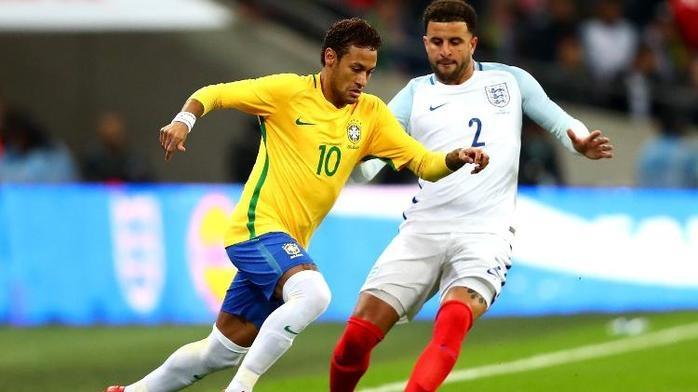 Brasil e Inglaterra ficaram no 0 a 0 (Crédito: Getty Images)