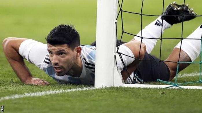 Aguero marcou um dos gols da partida (Crédito: BBC)