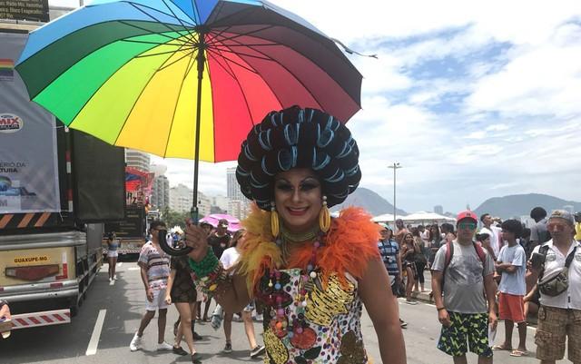 Parada Gay do Rio de Janeiro (Crédito: Matheus Rodrigues/G1)