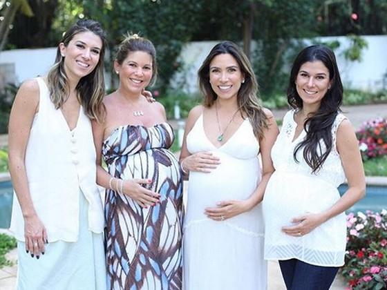 Grávidas, filhas de Silvio Santos posam para ensaio de família
