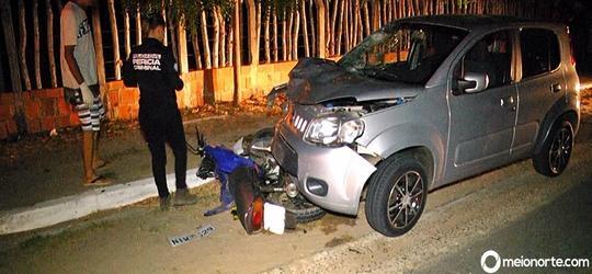Motociclista morre ao colidir de frente com carro em Parnaíba