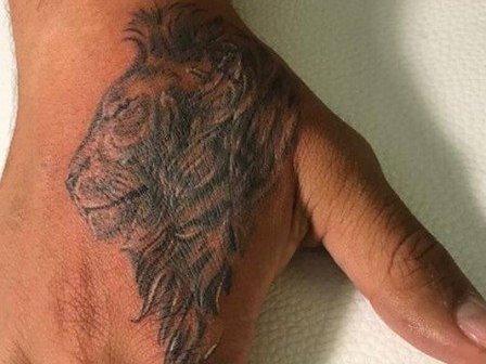 Volante Felipe Melo, do Palmeiras, tatua o rosto de um leão na mão
