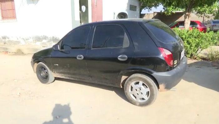 Veículo em que andavam os suspeitos presos na BR-316 (Crédito: Sinal Verde)