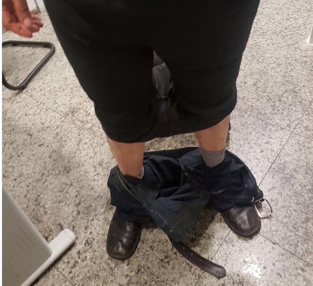 Homem escondeu cocaína debaixo da calça (Crédito: Polícia Federal)
