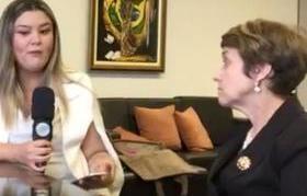 Samantha Cavalca entrevista a ministra Delaide Arantes