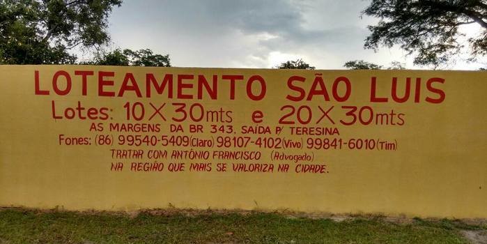 Continua as vendas do Loteamento São Luis.