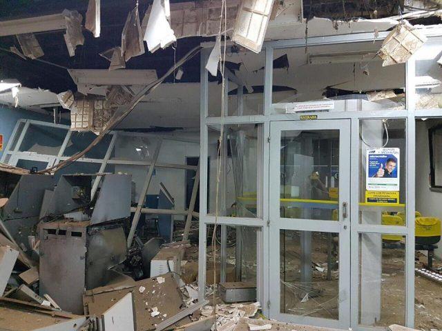 Agência do BB de Santa Cruz do Piauí ficou destruída (Crédito: Reprodução)