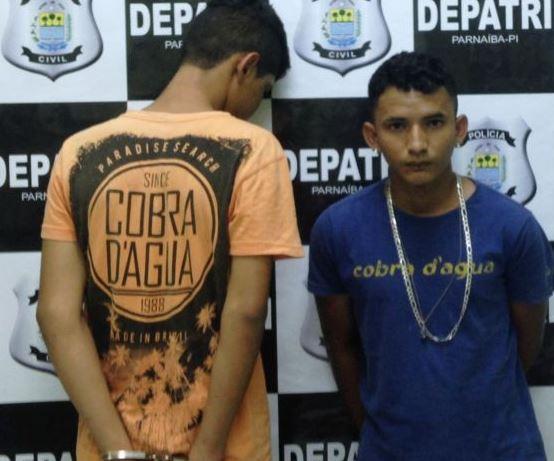 Suspeitos de assaltar criança de 10 anos são presos em Parnaíba (Crédito: Reprodução)