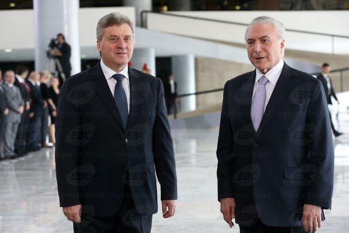Temer e o presidente da Macedônia (Crédito: Agência Brasil)