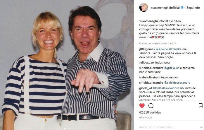 Xuxa faz homenagem para Sílvio Santos