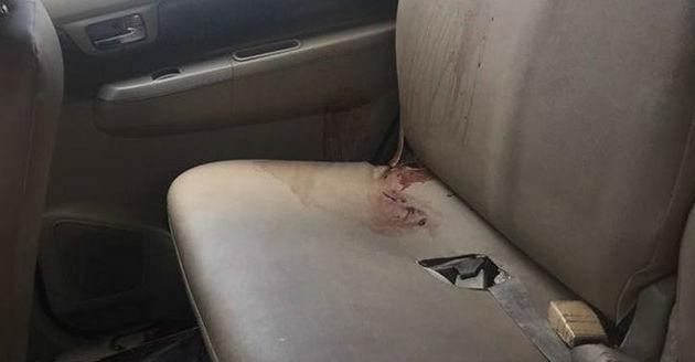 Carro onde o policial morreu