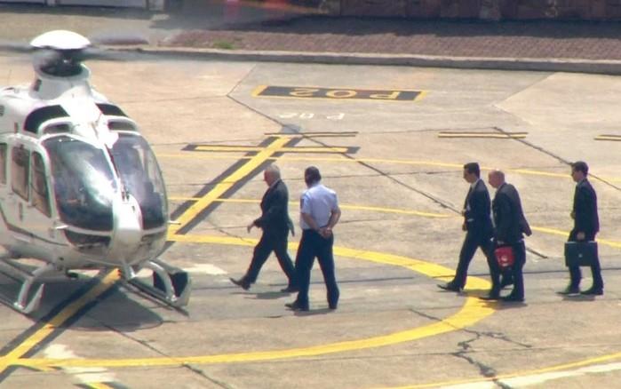 Temer vai de helicóptero para o hosital em São Paulo (Crédito: Reprodução)